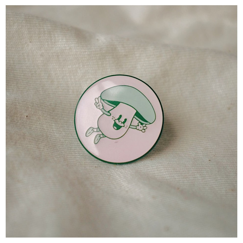 Enamel pin badge Stockport Fungi