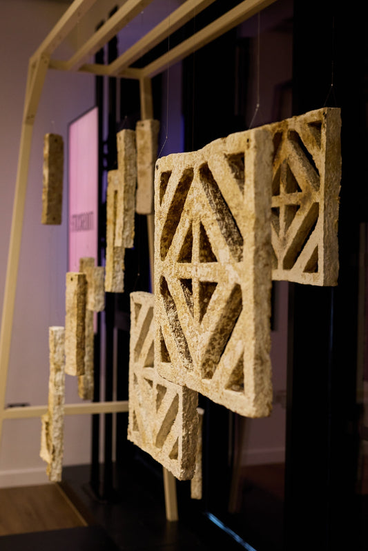 Stockroom Mycelium Window Installation