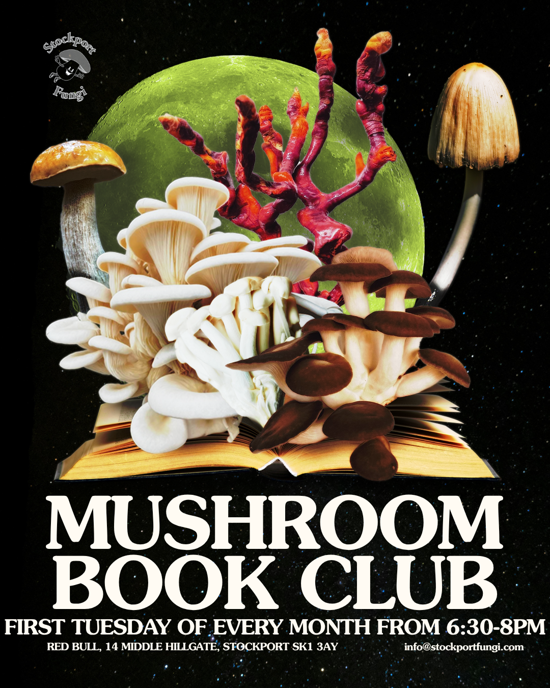 MUSHROOM BOOK CLUB FIRST TUESDAY OF EVERY MONTH